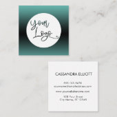 ライトのロカスタムゴをティール（緑がかった色）ブラックに追加 スクエア名刺 (正面/裏面)