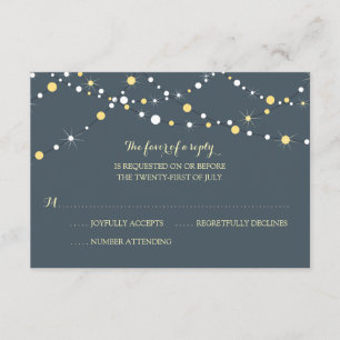 ライトの一連 結婚RSVP 出欠カード