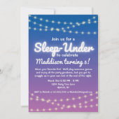 ライトの上で半分睡眠の下でパーティー 招待状 (正面)