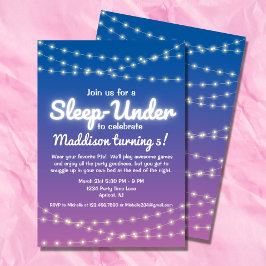 ライトの上で半分睡眠の下でパーティー 招待状