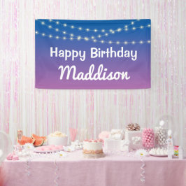 ライトの上で半分睡眠の下でパーティー 横断幕