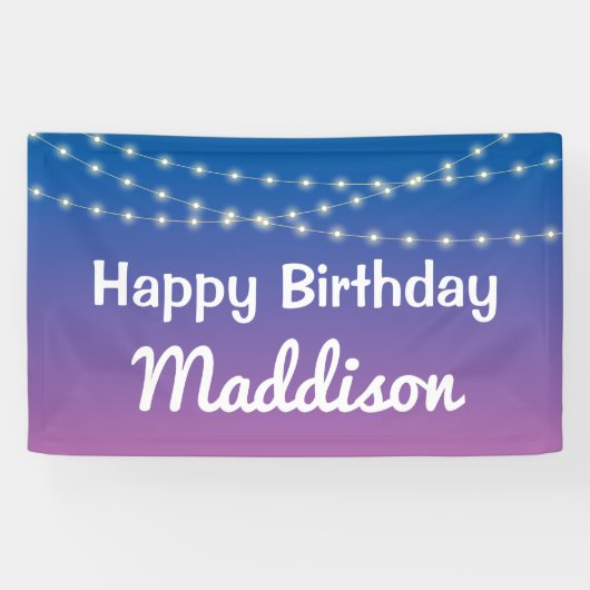 ライトの上で半分睡眠の下でパーティー 横断幕 (横)