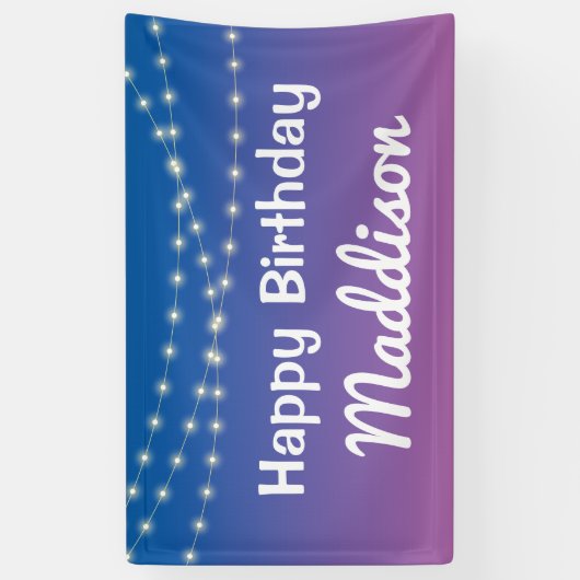 ライトの上で半分睡眠の下でパーティー 横断幕 (縦)