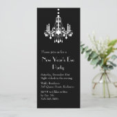 ライトの下での新年のお誘い（ブラック） 招待状 (スタンド正面)