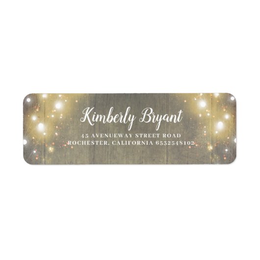 ライトの文字列素朴Wood Texture Country ラベル (正面)