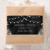 ライトの文字列Chalkboard大きな結婚式のラベル ラベル (インサイチュ)