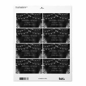 ライトの文字列Chalkboard大きな結婚式のラベル ラベル (フルシート)