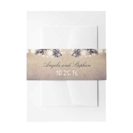 ライトの木の枝の列 招待状ベリーバンド (正面例)