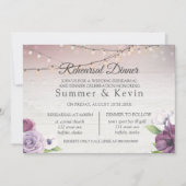 ライトの木製ストリングピーニーリハーサルディナー 招待状 (正面)