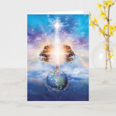 ライトの木 カード (黄色い花)