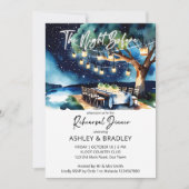 ライトの水色の前の夜 招待状 (正面)