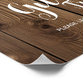 ライトの素朴文字列ゲストブックツリーのSIGN ポスター (角)