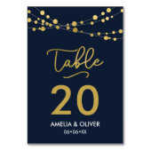 ライトの青い文字列の編集可能なテーブル番号 テーブルナンバー (正面)