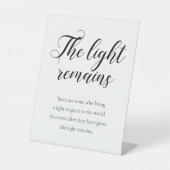 ライトはメモリアルの手書き結婚を残す 台座サイン (正面)