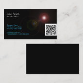 ライトは名刺QRのアナウンサーの急に燃え上がります 名刺 (正面/裏面)
