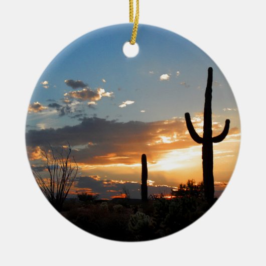 ライトは炎で衰退します セラミックオーナメント (正面)