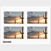 ライトは炎で衰退します 長方形シール (シート)