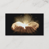 ライトを握る折られた手 名刺 (裏面)