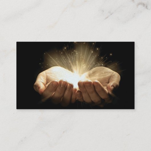 ライトを握る折られた手 名刺 (裏面)