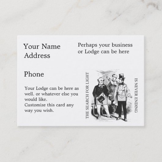 ライトを求めて 名刺 (正面)