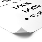 ライトを消してドアをロックする ポスター (角)