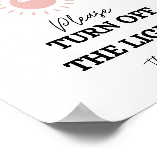 ライトを消す ポスター (角)