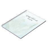 ライトアイスブルー結婚クリスタルズゲストブック ノートブック (左側)