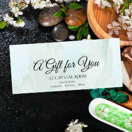 ライトアイスブルー結晶スパサロンギフト証明書 ラックカード