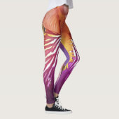 ライトアイリスマクロ芸術的抽象芸術 レギンス (右)