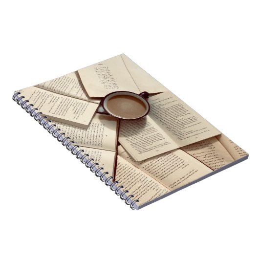 ライトアカデミアエステティックコーヒーと書籍 ノートブック (右側)