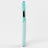 ライトアクアターコイズグリーングリッターアートパターン Case-Mate iPhoneケース (裏面/右)