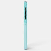 ライトアクアターコイズグリーングリッターアートパターン Case-Mate iPhoneケース (裏面/左)