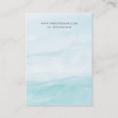 ライトアクアブルーウォーターカラージュエリーイヤリングディスプレイ 名刺 (裏面)