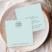 ライトアクアブルーカスタムロゴのイヤリングディスプレイカード