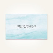 ライトアクアブルーグラデーションウォーターかわいらし色 名刺