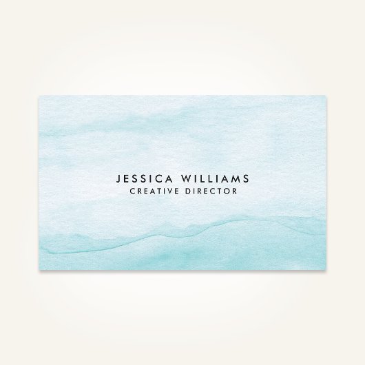 ライトアクアブルーグラデーションウォーターかわいらし色 名刺