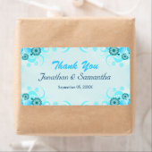 ライトアクアブルーティール（緑がかった色）フローララージ結婚式の引き出物 ラベル (インサイチュ)
