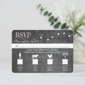 ライトアクアブルーメイソンジャールシャルボードズ結婚ーズ 出欠カード (スタンド正面)