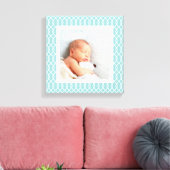 ライトアクア |格子枠付き写真 キャンバスプリント (インサイチュ (リビング))