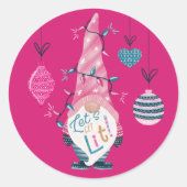 ライトアップおもしろい明るい格言 ラウンドシール (正面)