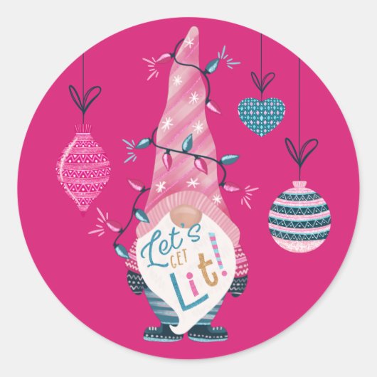 ライトアップおもしろい明るい格言 ラウンドシール (正面)