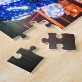 ライトアップされたクマ ジグソーパズル (側面)