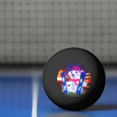 ライトアップされたクマ 卓球ボール (ネット)