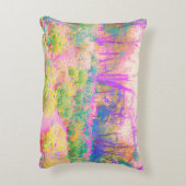 ライトアップされたピンクと珊瑚園風景 アクセントクッション (裏面(縦))