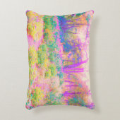 ライトアップされたピンクと珊瑚園風景 アクセントクッション (正面(垂直))