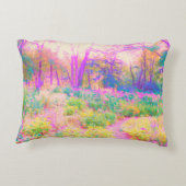 ライトアップされたピンクと珊瑚園風景 アクセントクッション (裏面)