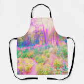 ライトアップされたピンクと珊瑚園風景 エプロン (正面)
