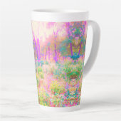 ライトアップされたピンクと珊瑚園風景 カフェラテマグ (右アングル)