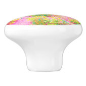 ライトアップされたピンクと珊瑚園風景 セラミックノブ (側面)