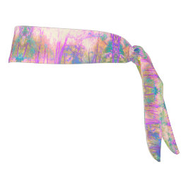 ライトアップされたピンクと珊瑚園風景 タイヘッドバンド